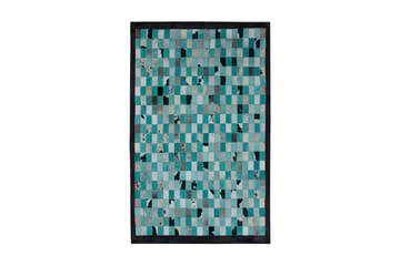 Daleisa Matta 140x200 cm Läder - Blå/Grå - Textil & mattor - Matta - Fäll & skinnmatta