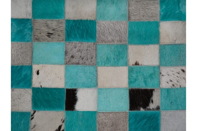 Daleisa Matta 140x200 cm Läder - Blå/Grå - Textil & mattor - Matta - Fäll & skinnmatta