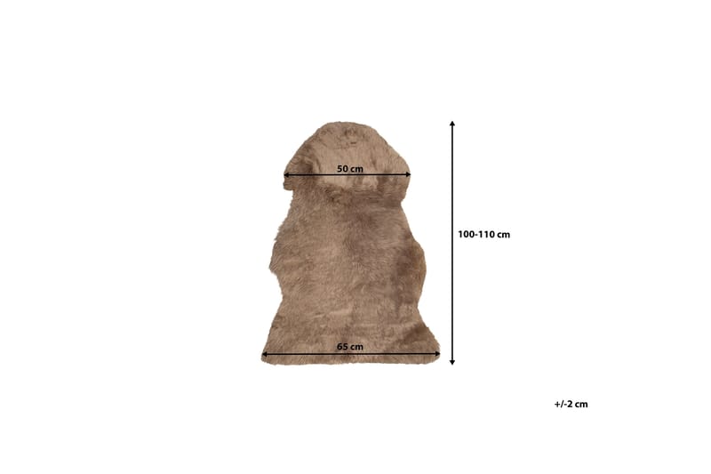 Fårskinn Uluru 65x110 cm - Brun - Textil & mattor - Matta - Fäll & skinnmatta - Fårskinn & lammskinn