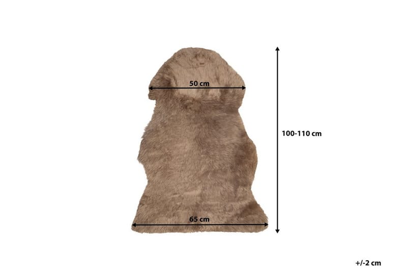 Fårskinn Uluru 65x110 cm - Brun - Fårskinn & lammskinn