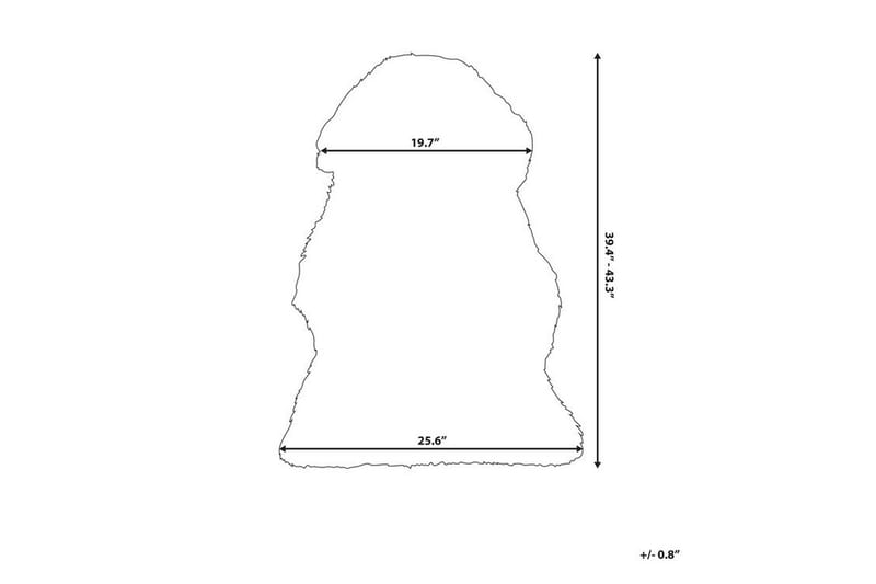 Uluru Fårskinn 55x90 cm - Svart - Textil & mattor - Matta - Fäll & skinnmatta - Fårskinn & lammskinn
