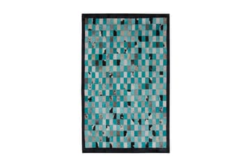 Matta Jaidan 140x200 cm Läder - Blå/Grå - Textil & mattor - Matta - Fäll & skinnmatta