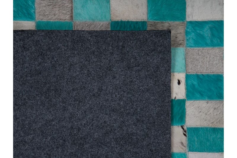 Matta Jaidan 140x200 cm Läder - Blå/Grå - Textil & mattor - Matta - Fäll & skinnmatta