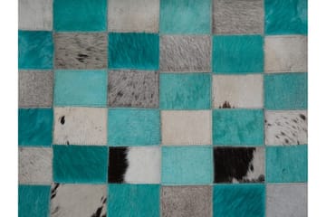 Matta Jaidan 140x200 cm Läder - Blå/Grå - Textil & mattor - Matta - Fäll & skinnmatta