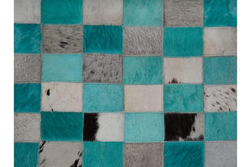 Matta Jaidan 140x200 cm Läder - Blå/Grå - Textil & mattor - Matta - Fäll & skinnmatta