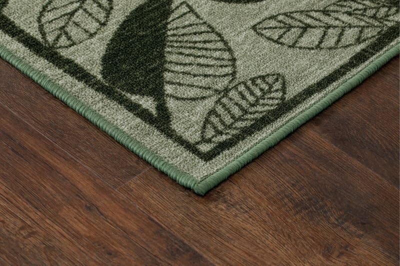 Löv Flatvävd Matta 80x150 cm - Grön - Textil & mattor - Matta - Flatvävd matta