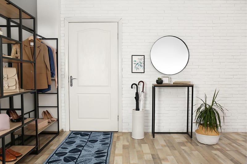 Löv Flatvävd Matta 80x200 cm - Blå - Textil & mattor - Matta - Flatvävd matta