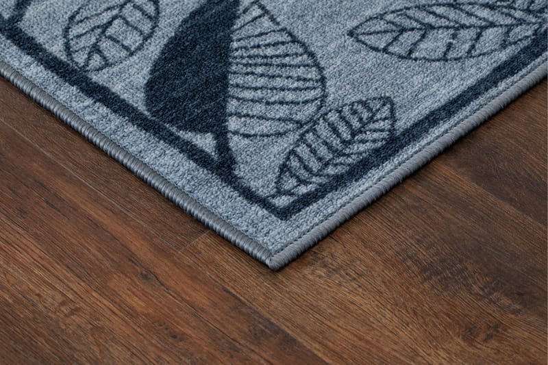 Löv Flatvävd Matta 80x200 cm - Blå - Textil & mattor - Matta - Flatvävd matta