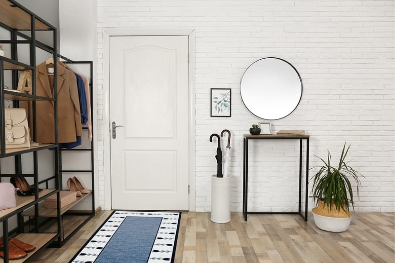 Tulpan Flatvävd Matta 57x200 cm - Blå - Textil & mattor - Matta - Flatvävd matta