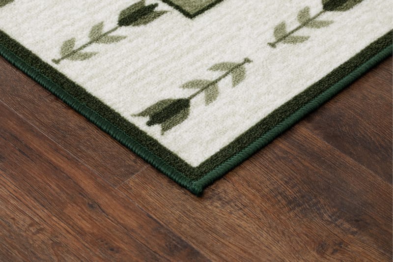 Tulpan Flatvävd Matta 80x150 cm - Grön - Textil & mattor - Matta - Flatvävd matta