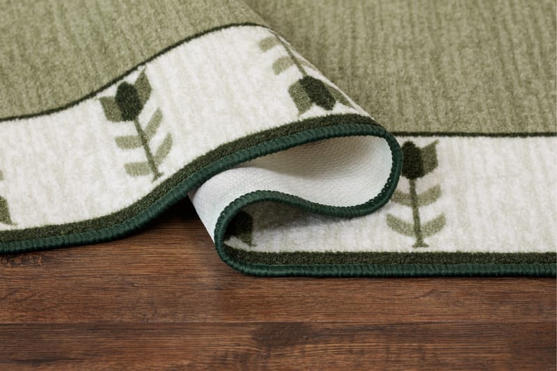 Tulpan Flatvävd Matta 80x150 cm - Grön - Textil & mattor - Matta - Flatvävd matta