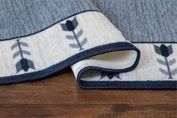 Tulpan Flatvävd Matta 80x200 cm - Blå - Textil & mattor - Matta - Flatvävd matta