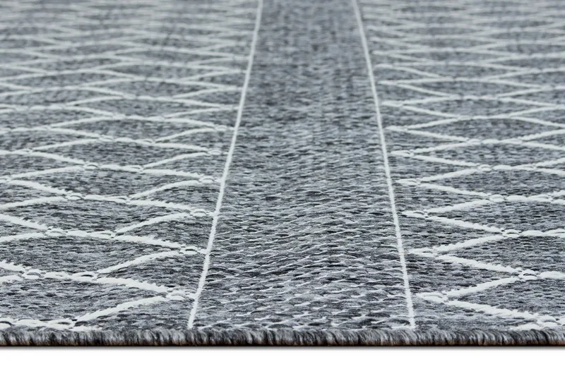 Madrid Bell Flatvävd Matta 160x230 - Grå/Vit - Textil & mattor - Matta - Flatvävd matta