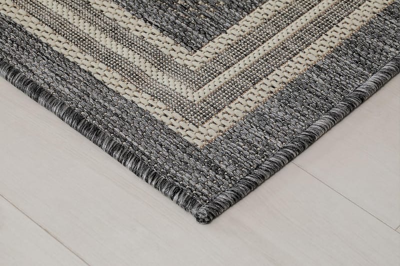 Madrid Frame Matta 80x340 cm Flatvävd - Grå - Textil & mattor - Matta - Flatvävd matta