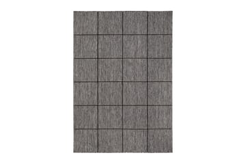 Madrid Square Flatvävd Matta 133x190 - Grå/Svart - Textil & mattor - Matta - Flatvävd matta