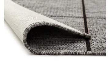 Madrid Square Flatvävd Matta 80x240 - Grå/Svart - Textil & mattor - Matta - Flatvävd matta