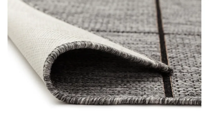 Madrid Square Flatvävd Matta 80x240 - Grå/Svart - Textil & mattor - Matta - Flatvävd matta