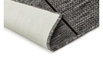 Madrid Square Flatvävd Matta 80x240 - Grå/Svart - Textil & mattor - Matta - Flatvävd matta