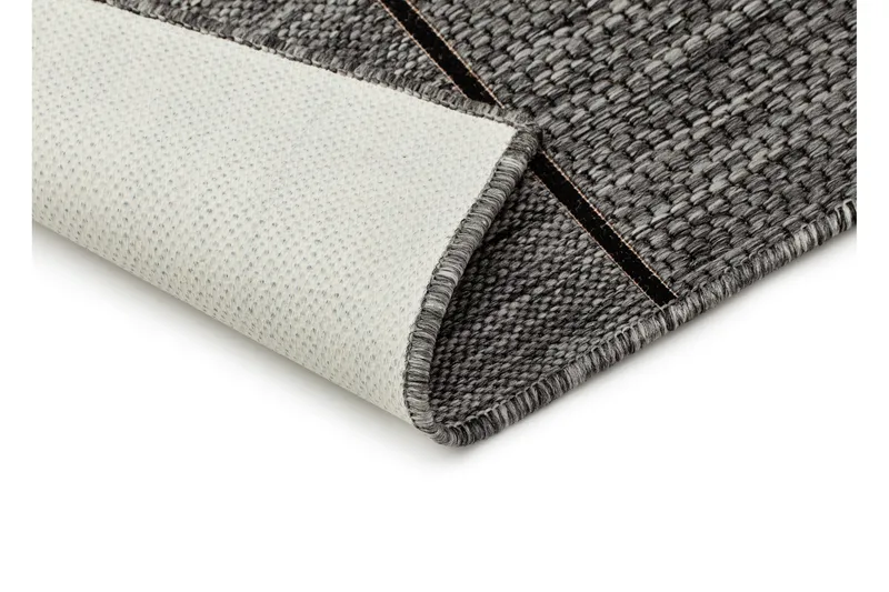 Madrid Square Flatvävd Matta 80x240 - Grå/Svart - Textil & mattor - Matta - Flatvävd matta