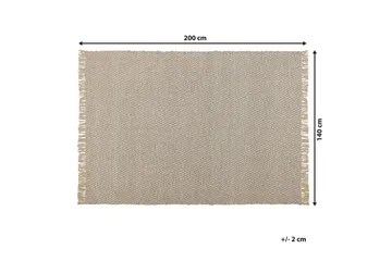 Matta 140 x 200 cm beige ALADAG - Beige - Textil & mattor - Matta - Flatvävd matta