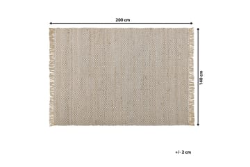 Matta 140 x 200 cm beige ZERDALI - Beige - Textil & mattor - Matta - Flatvävd matta