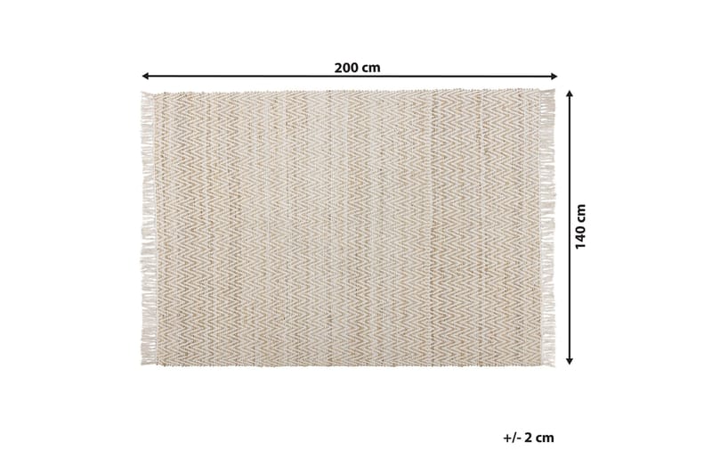Matta beige 140 x 200 cm AFRIN - Beige - Textil & mattor - Matta - Flatvävd matta
