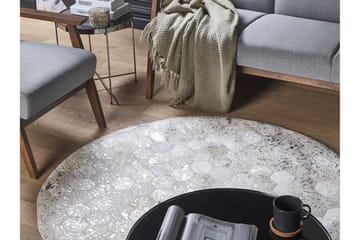 Matta Demirci 140 cm Rund - Silver - Textil & mattor - Matta - Flatvävd matta