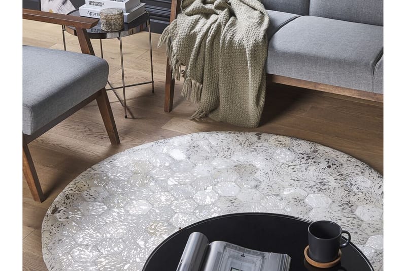 Matta Demirci 140 cm Rund - Silver - Textil & mattor - Matta - Flatvävd matta
