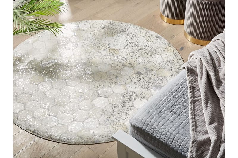 Matta Demirci 140 cm Rund - Silver - Textil & mattor - Matta - Flatvävd matta