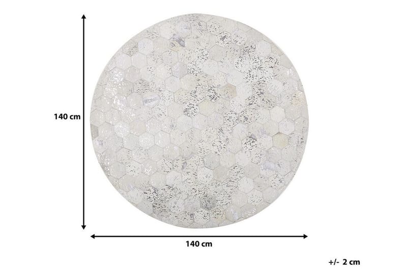 Matta Demirci 140 cm Rund - Silver - Textil & mattor - Matta - Flatvävd matta