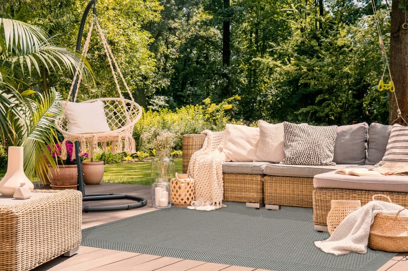 Miami Flatvävd Matta 200x290 cm - Grön - Textil & mattor - Matta - Flatvävd matta