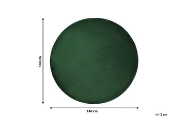 Viskosmatta Maturino Rund 140 cm - Mörkgrön - Textil & mattor - Matta - Flatvävd matta