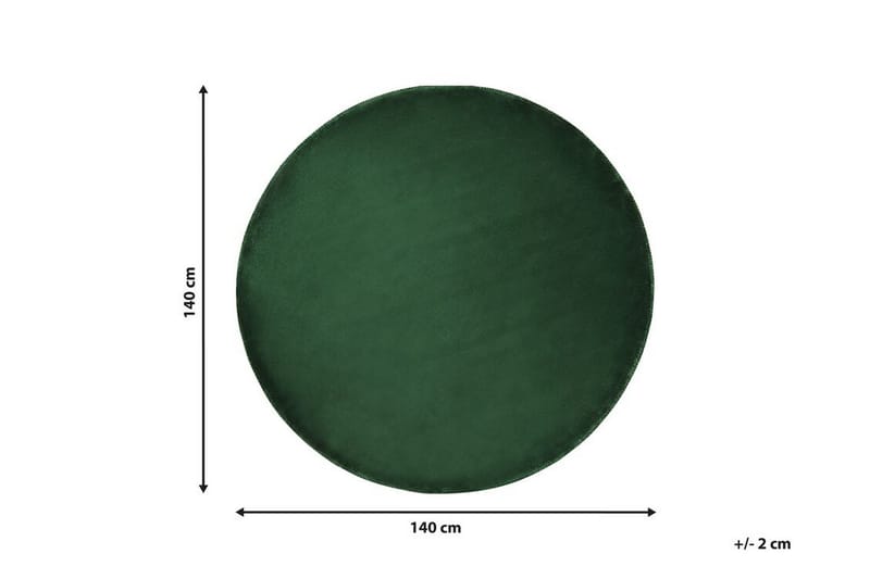 Viskosmatta Maturino Rund 140 cm - Mörkgrön - Textil & mattor - Matta - Flatvävd matta