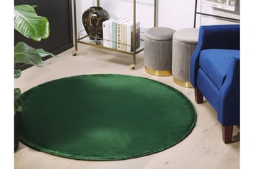 Viskosmatta Maturino Rund 140 cm - Mörkgrön - Textil & mattor - Matta - Flatvävd matta