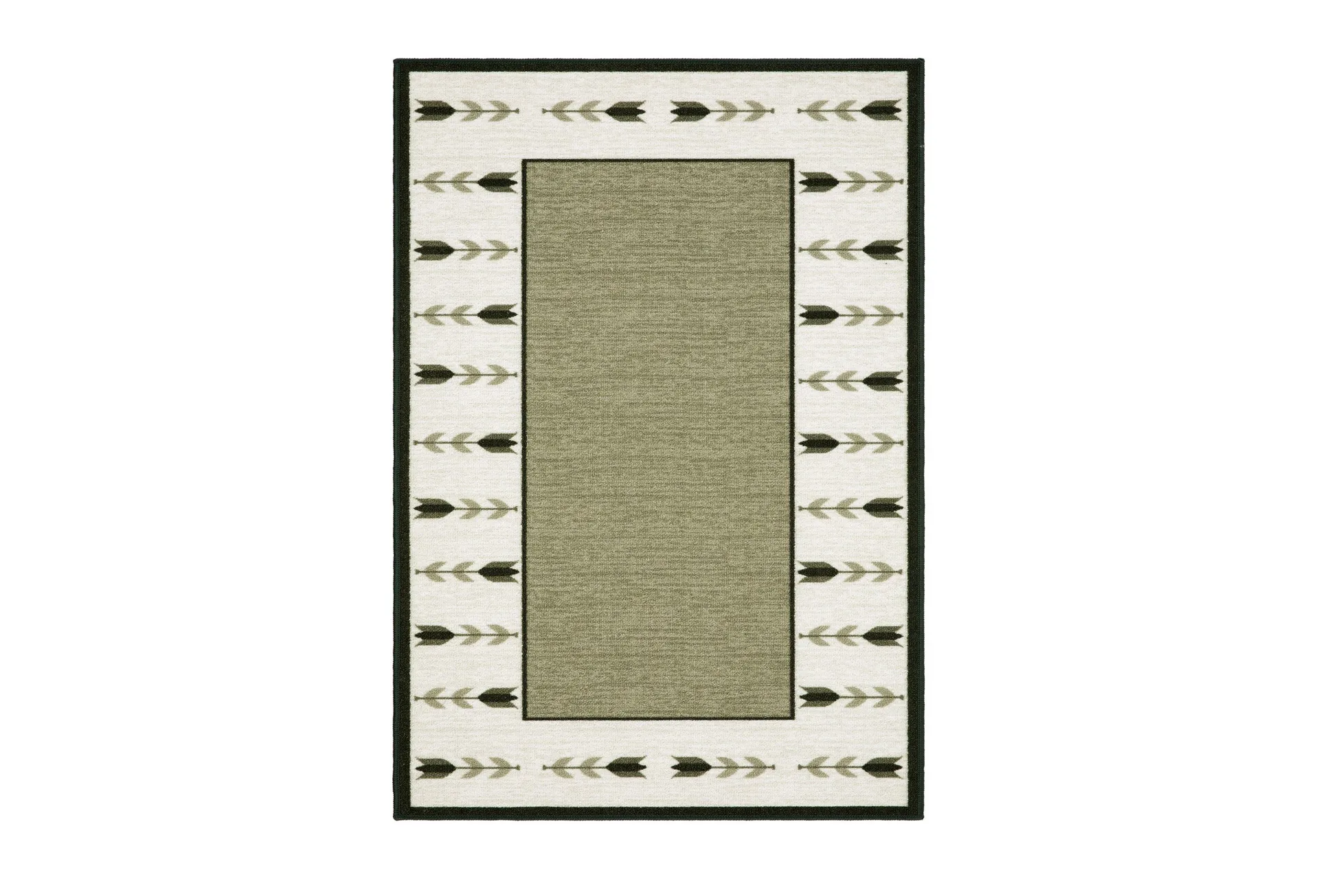 Tulpan Flatv&auml;vd Matta 160x230 cm - Gr&ouml;n