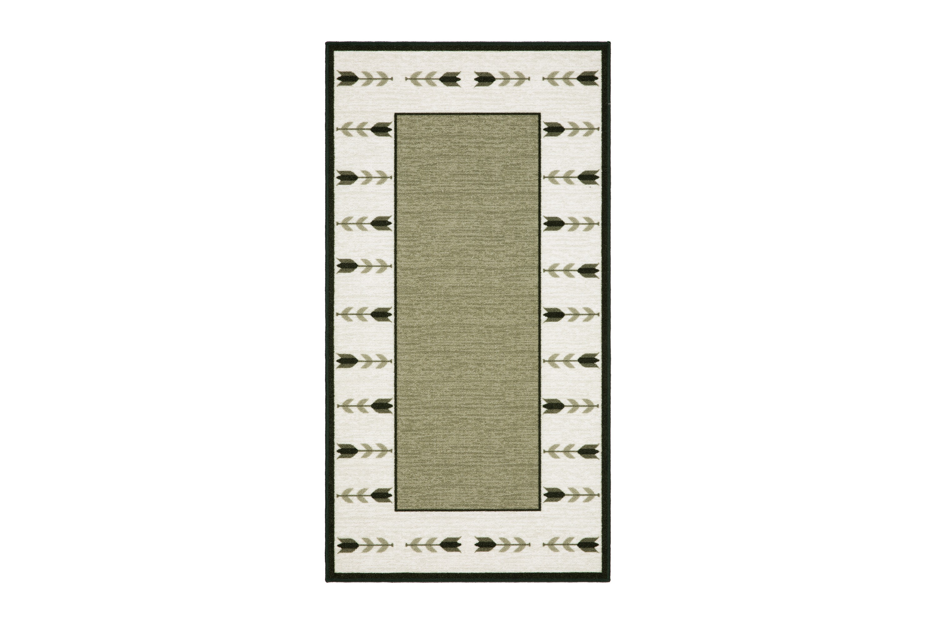 Tulpan Flatvävd Matta 80x150 cm Grön