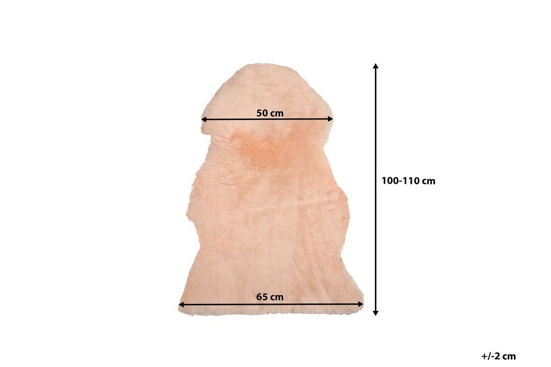 Uluru Fårskinn 65\110 cm - Rosa