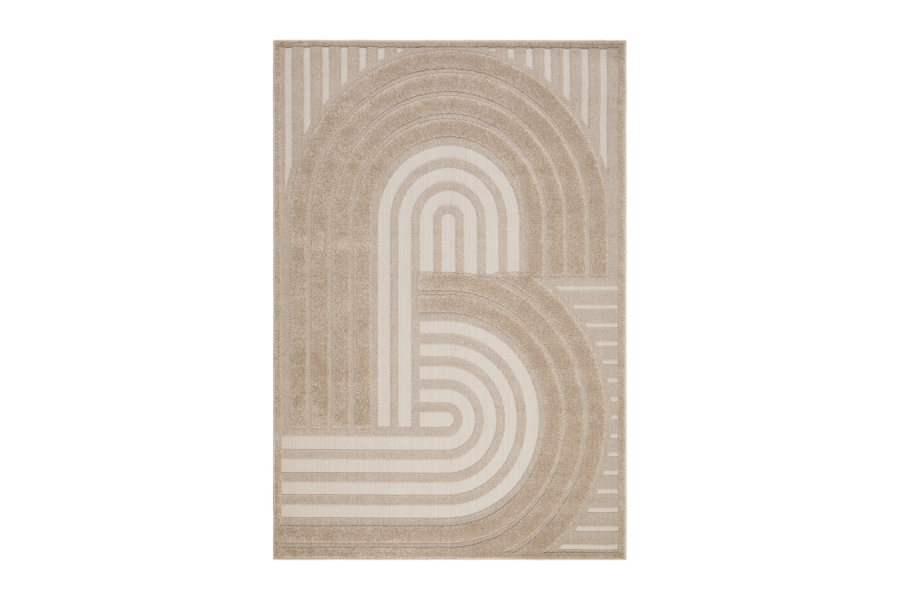Hampton Flatvävd Matta 160x230 cm Rektangulär Beige
