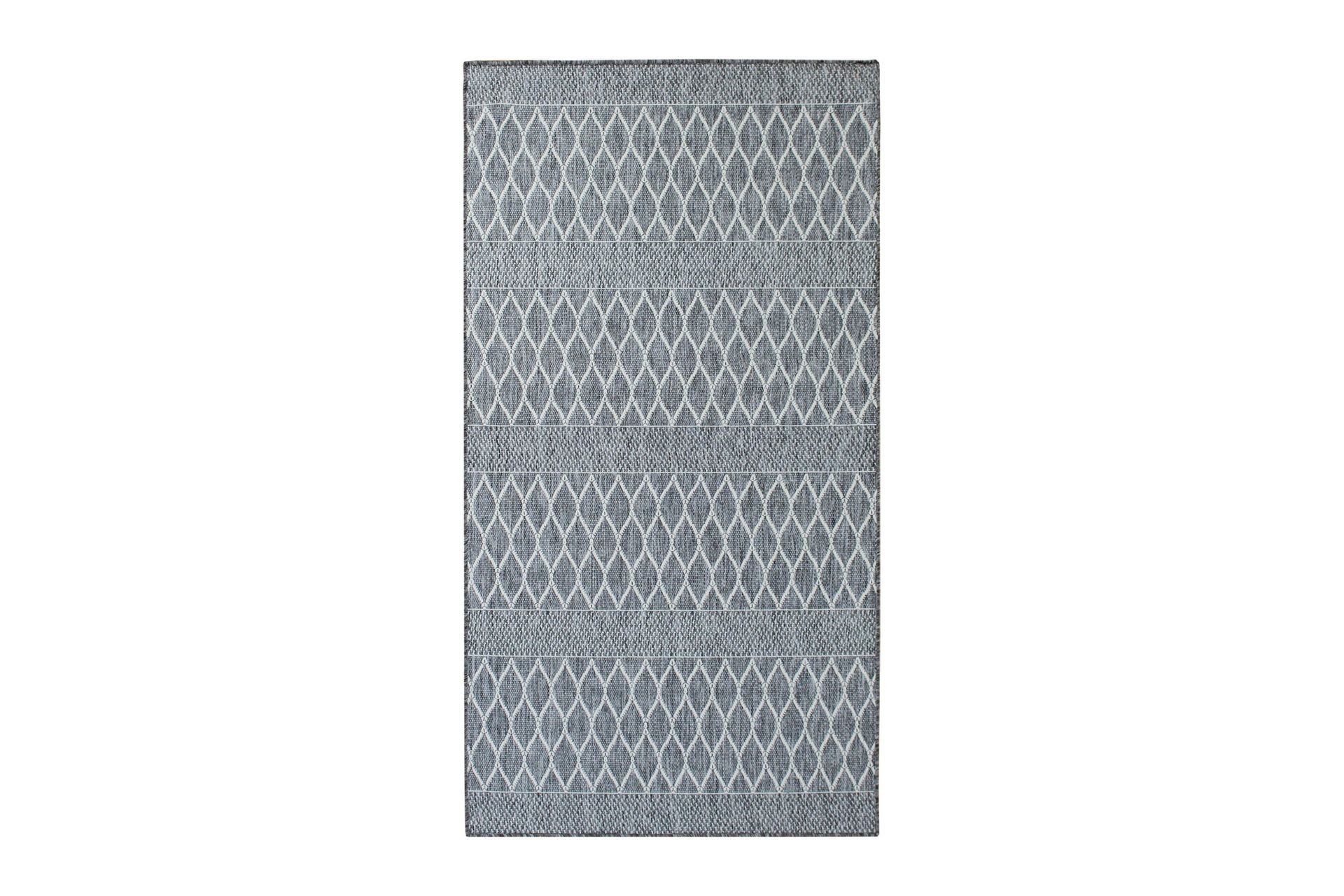 Madrid Bell Flatvävd Matta 80x150 - Grå/Vit