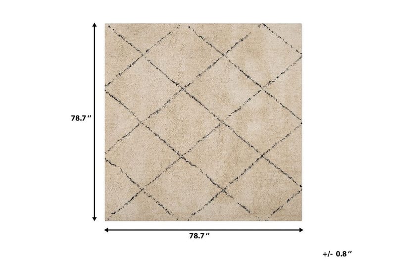 Matta Abhijay 200x200 cm - Beige - Textil & mattor - Matta