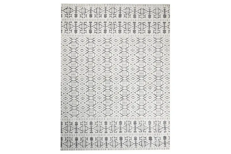 Matta Sibi, Vit, Grå, 300x400 cm