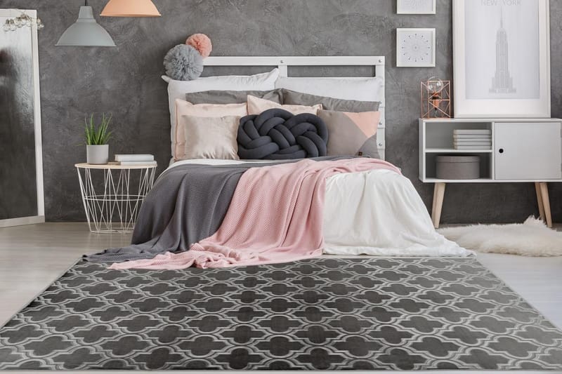 Matta Terbeau Barher 120x170 cm Antracit - D-Sign - Textil & mattor - Matta - Modern matta - Wiltonmatta