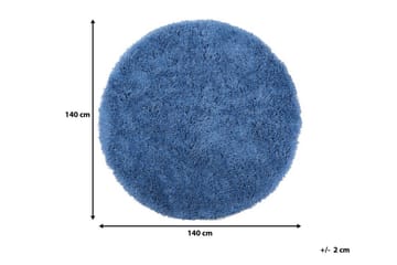 Matta Winterhay Rund 140 cm - Blå - Textil & mattor - Matta - Modern matta - Ryamatta
