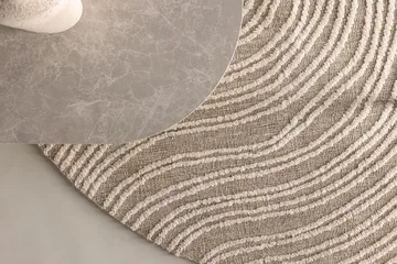 Melle Ryamatta 200 cm Rund - Beige - Textil & mattor - Matta - Modern matta - Ryamatta