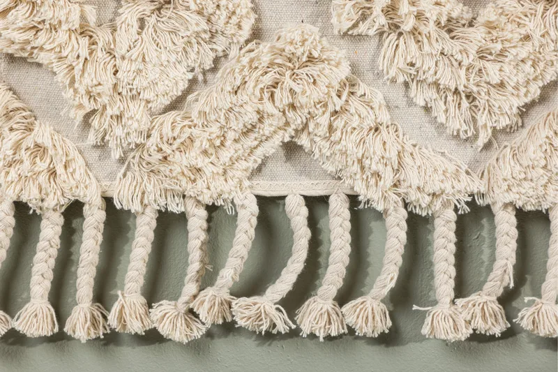 Hilda Vägghängd matta 50x80 cm - Vit - Textil & mattor - Matta - Modern matta - Bomullsmatta