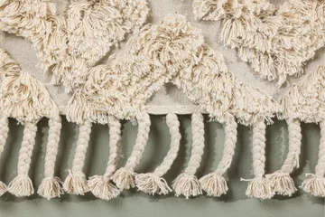 Hilda Vägghängd matta 50x80 cm - Vit - Textil & mattor - Matta - Modern matta - Bomullsmatta