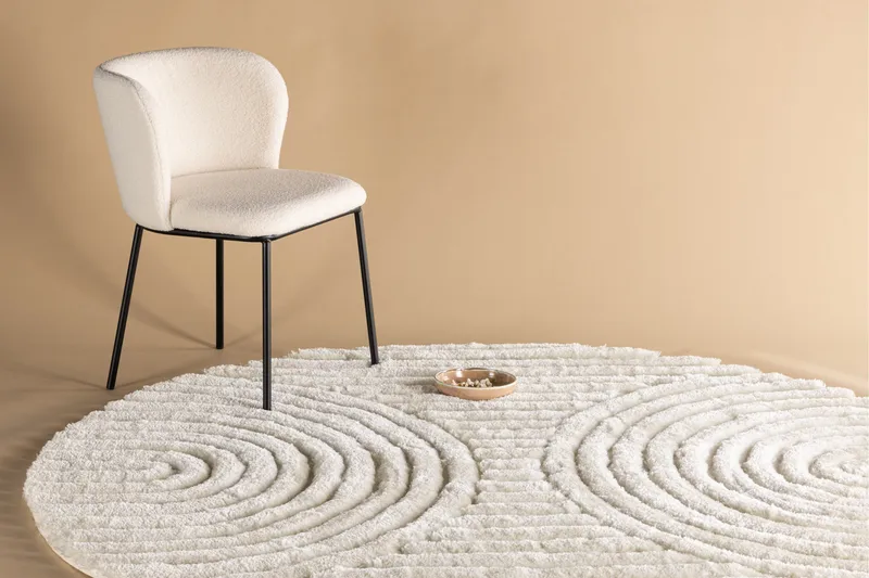 Niklas Polyester - 200*200- -Round-White - Textil & mattor - Matta - Modern matta - Ryamatta