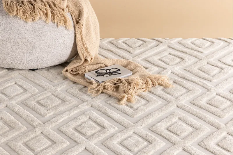 Pia Ryamatta 200x290 cm - Vit - Textil & mattor - Matta - Modern matta - Ryamatta