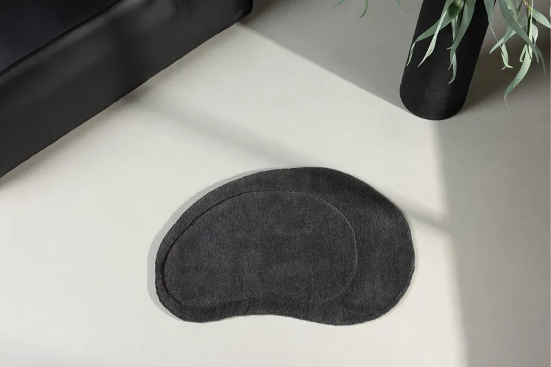 Sten Ullmatta 50x75 - Mörkgrå - Textil & mattor - Matta - Modern matta - Ullmatta