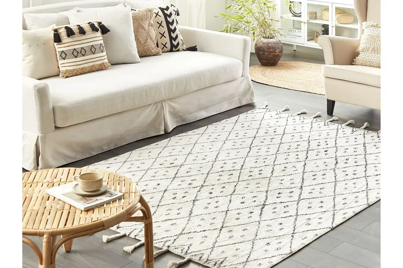 Agadir Bomullsmatta 140x200 cm - Svart/Vit - Textil & mattor - Matta - Modern matta - Bomullsmatta